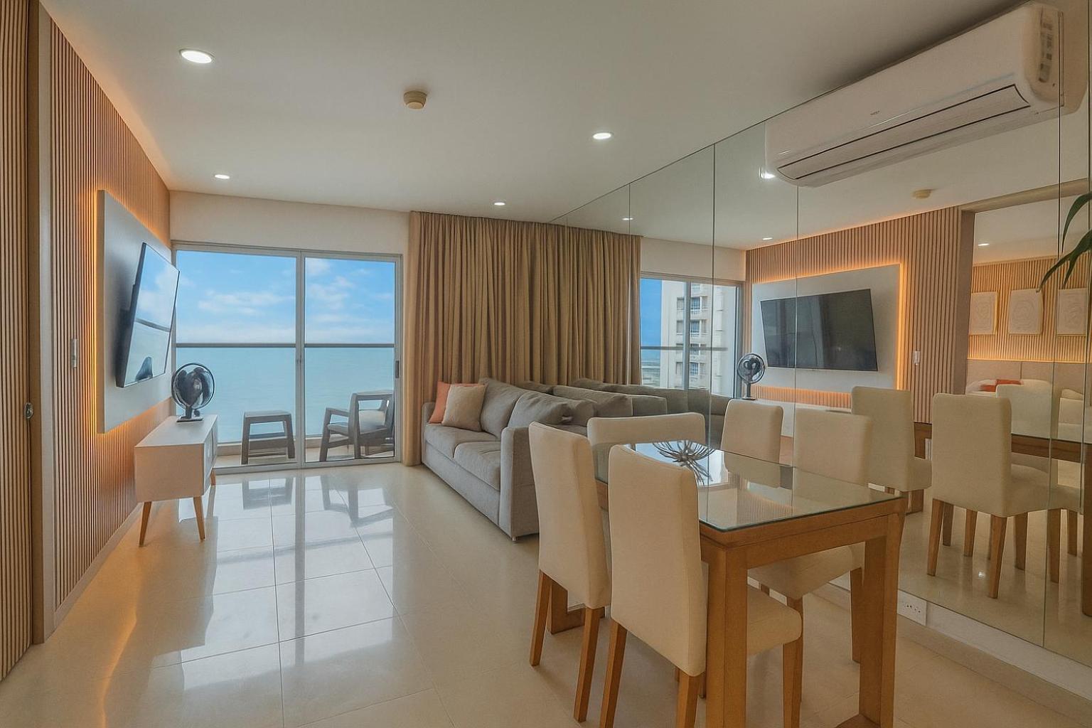 Oceanview Escape Pool, Jacuzzi & Gym In Bocagrande Cartagena